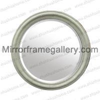 Distressed White Round Wall Frame